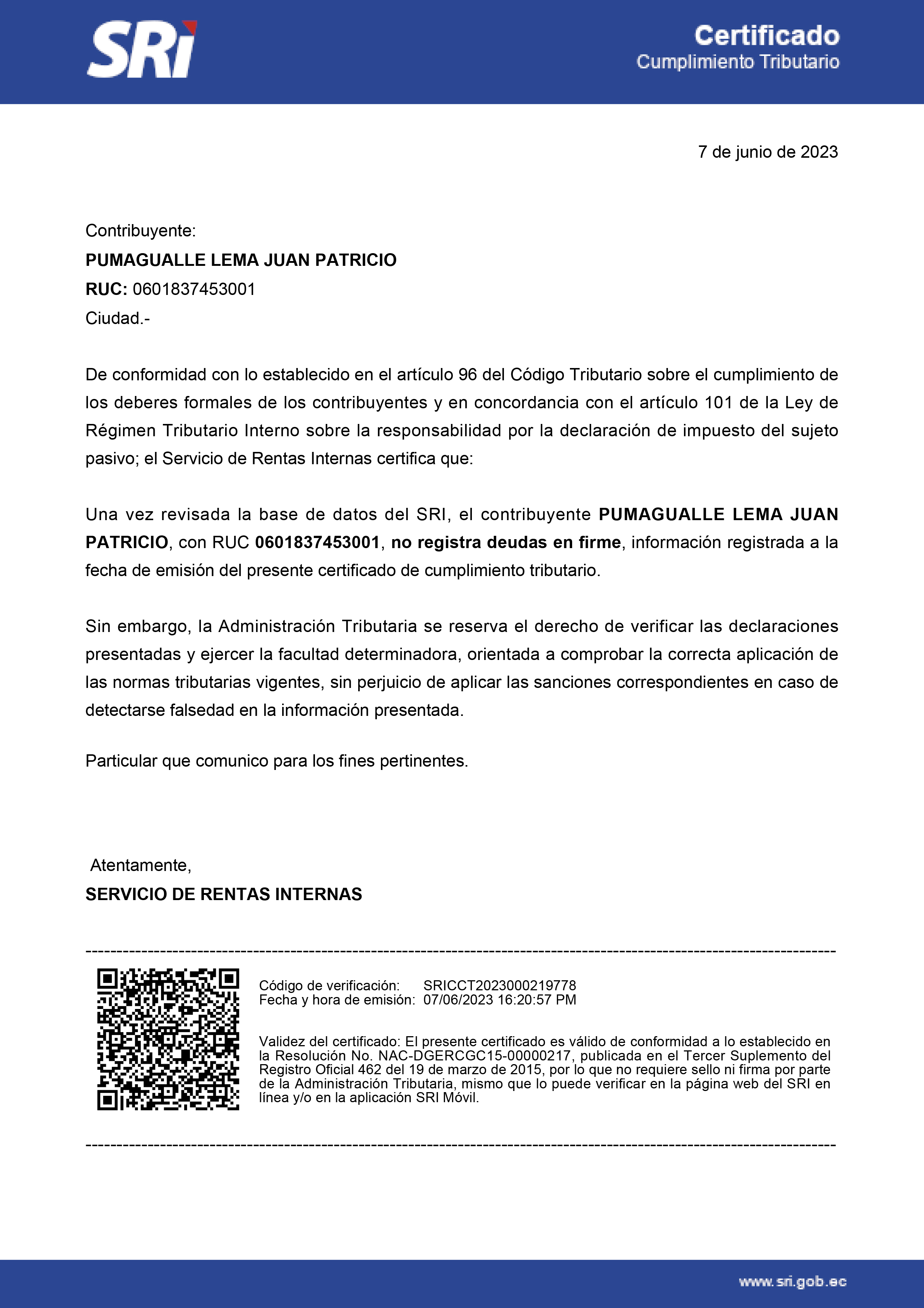 certificado sri2023